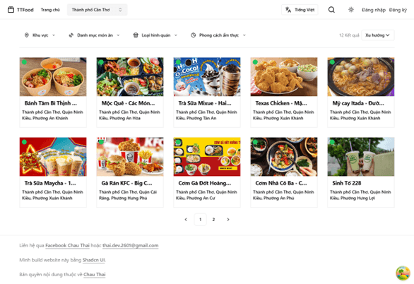 TTFood - Online Fast Food Ordering System